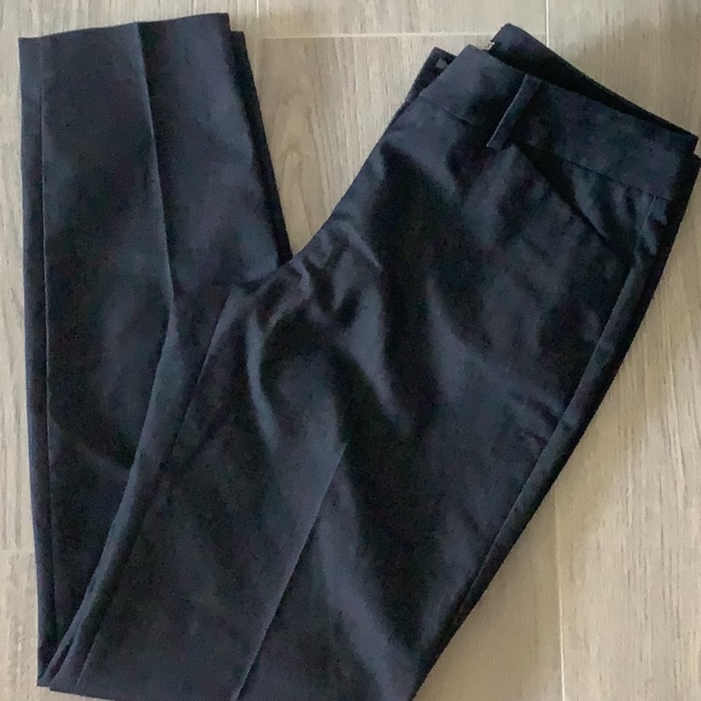 Express women dress pants. Mid rise Editor slim leg in light weight denim fabric